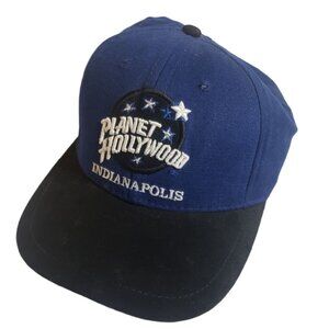 Vintage 1991 Planet Hollywood Indianapolis Blue & Black Baseball Cap
